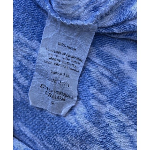 Stitch Fix Women's Kaileigh Tank Top Large Sleeveless Blue High Low Semi-Sheer - Picture 8 of 8